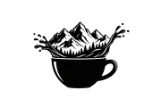 Mountain Coffee Cup Bundle, an Object Illustration by yasushie (Thumbnail 12 of 31)