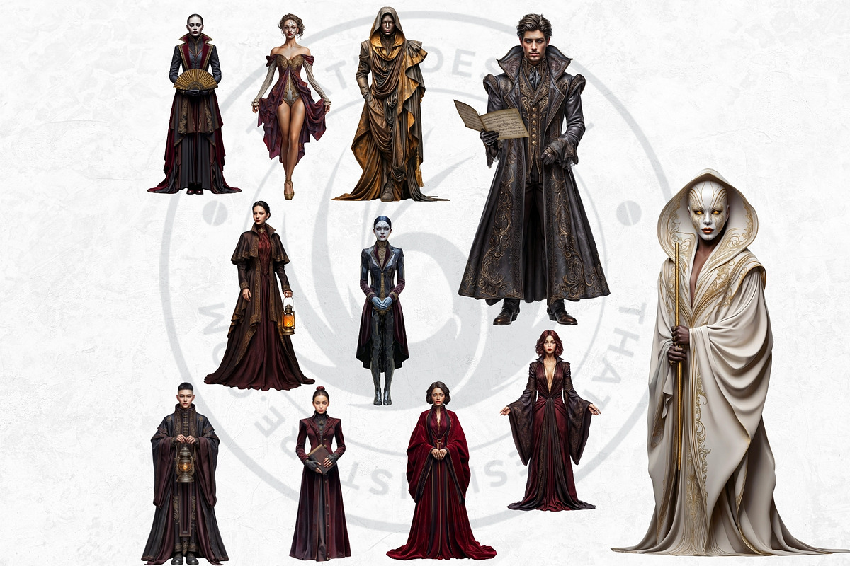 Obsidian Opera Characters Cliparts, a Person Illustration by ThatsDesignArt (Photo 9 of 13)