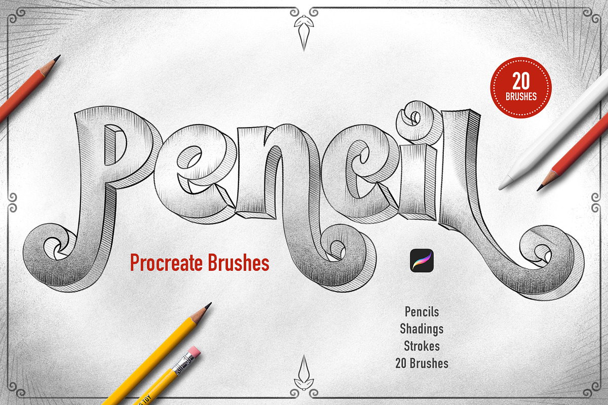 Pencils Procreate Brushes, a Brush Add-On by Andrew Skoch Design (Photo 1 of 12)