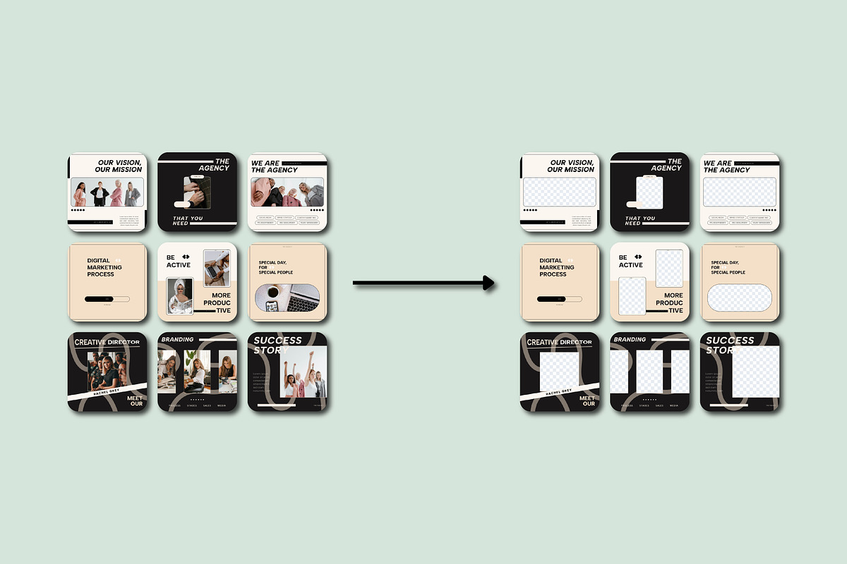 Canva Digital Marketing Agency Kit, a Social Media Template by SecondBrain Store (Photo 8 of 9)