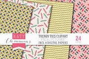 Trendy Ties clip art pack, an Illustration by Katy Clemmans (Thumbnail 5 of 5)