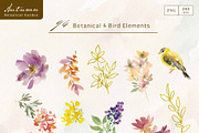 Watercolor Autumn botanical graphics, an Object Graphic by Sawango Designs (Thumbnail 4 of 14)