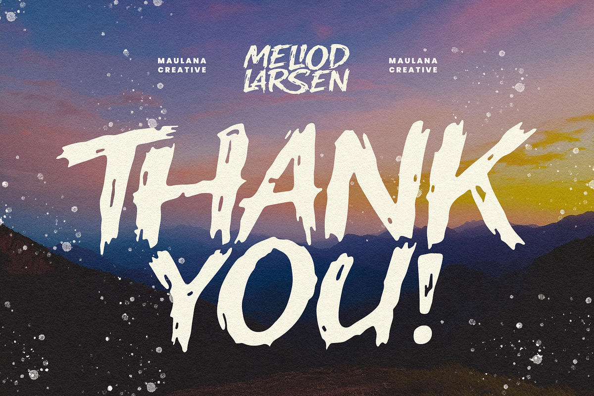 Meliod Larsen Bold Hand Drawn Font, a Handwritten Font by Maulana Creative (Photo 3 of 7)