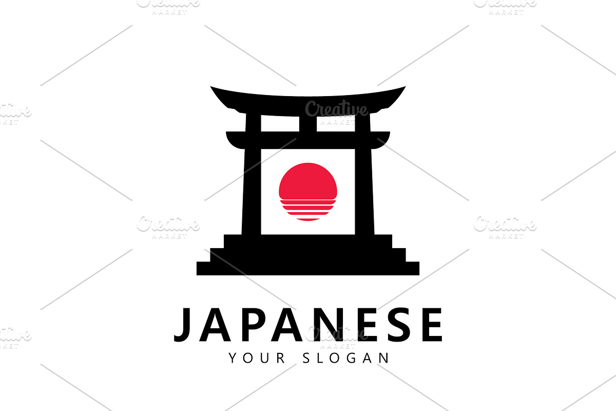Japanese Torii gate illustration,, a Branding & Logo Template by T.Vooka
