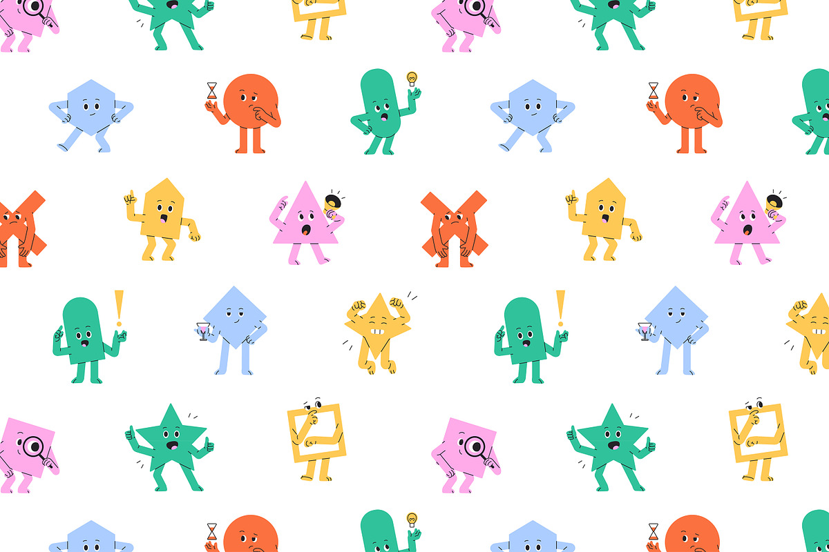 Geometric shapes set + backgrounds, an Object Illustration by PaperTrident (Photo 6 of 6)