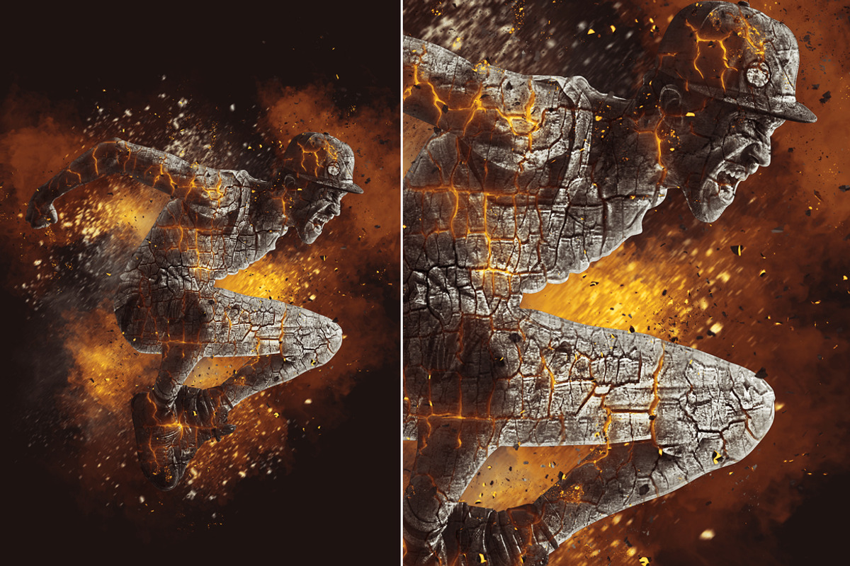 Lava Flames Glow Photoshop Action, an Action Add-On by iHemalaya (Photo 6 of 8)