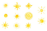 Watercolor Sun Doodles, a Graphic by TigerlilyDesignCo (Thumbnail 2 of 2)
