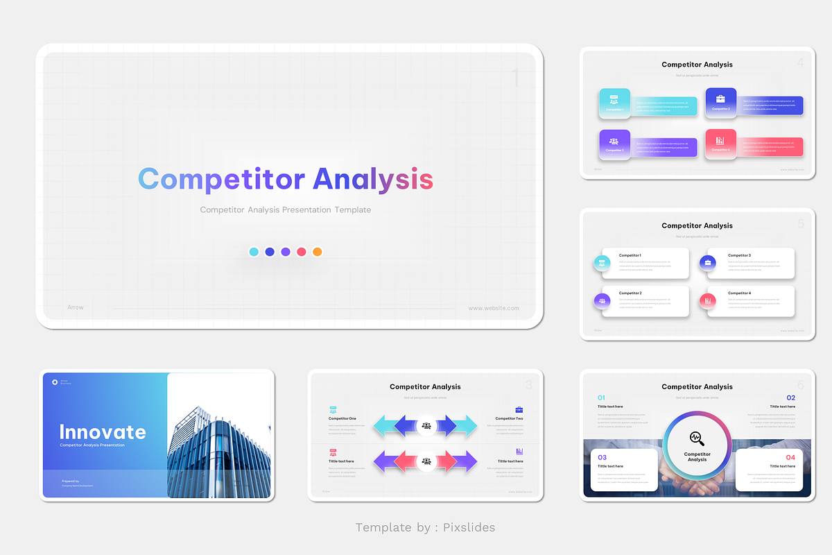 Competitor Analysis PowerPoint, a Presentation Template by Pixslides (Photo 2 of 4)