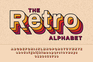 Retro VHS Layered Font