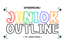 Junior Outline - Hand Drawn Font