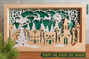 Christmas Village 3D Layered SVG Cut, an Illustration by pixaroma (Thumbnail 7 of 16)