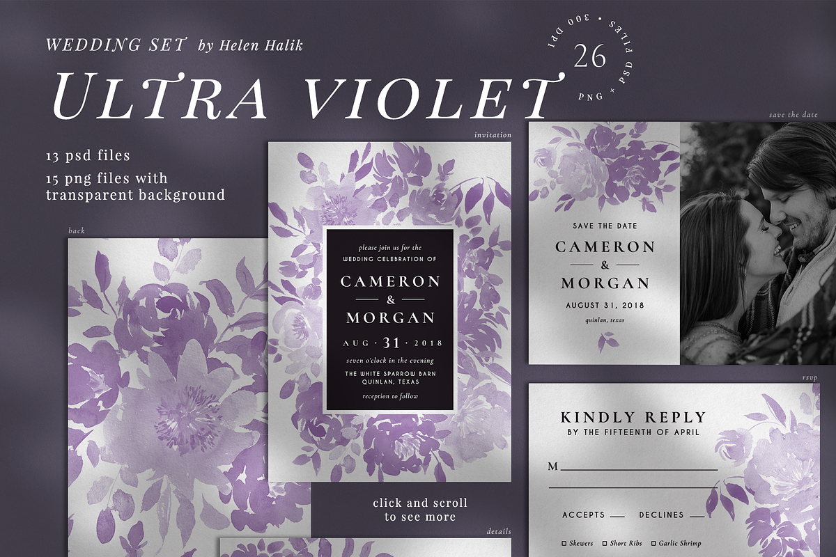 10 IN 1! Wedding invitations bundle, an Invitation Template by Helen Halik art (Photo 9 of 11)