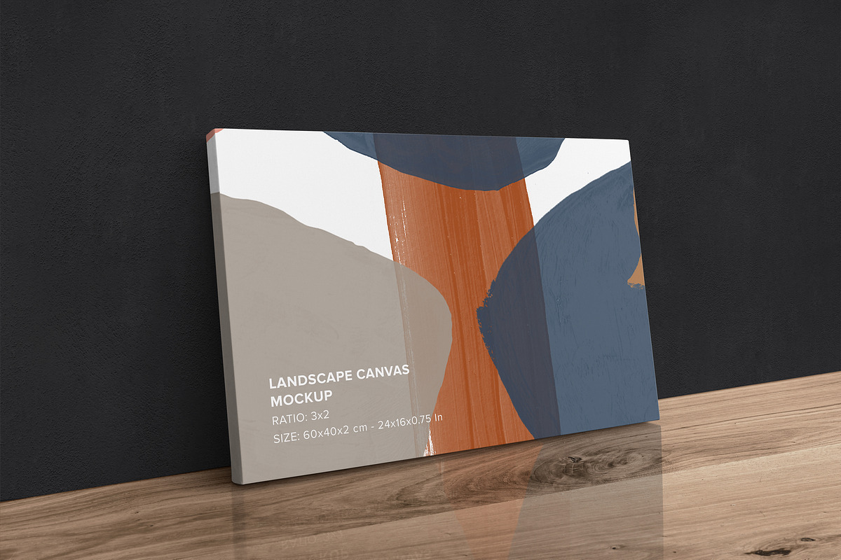 Landscape Canvas Ratio 3x2 Mockup, a Print Template by Mockups by Carlos Viloria (Photo 3 of 4)