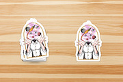 Surreal Woman with Galaxy Head, a Decorative Illustration by Judsart (Thumbnail 3 of 3)