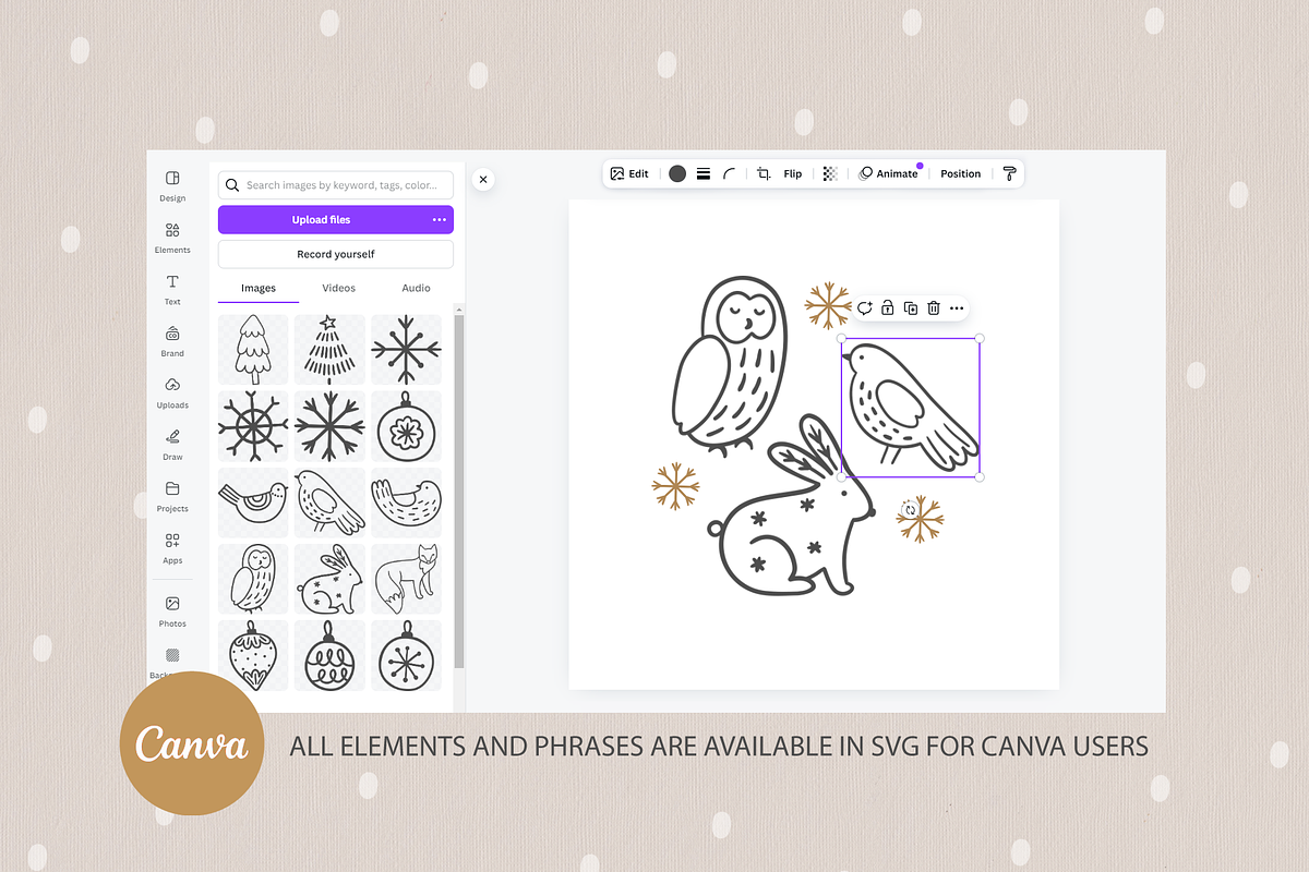 Winter Nature - Hand Drawn Kit, a Seasonal Illustration by miumiu (Photo 7 of 15)