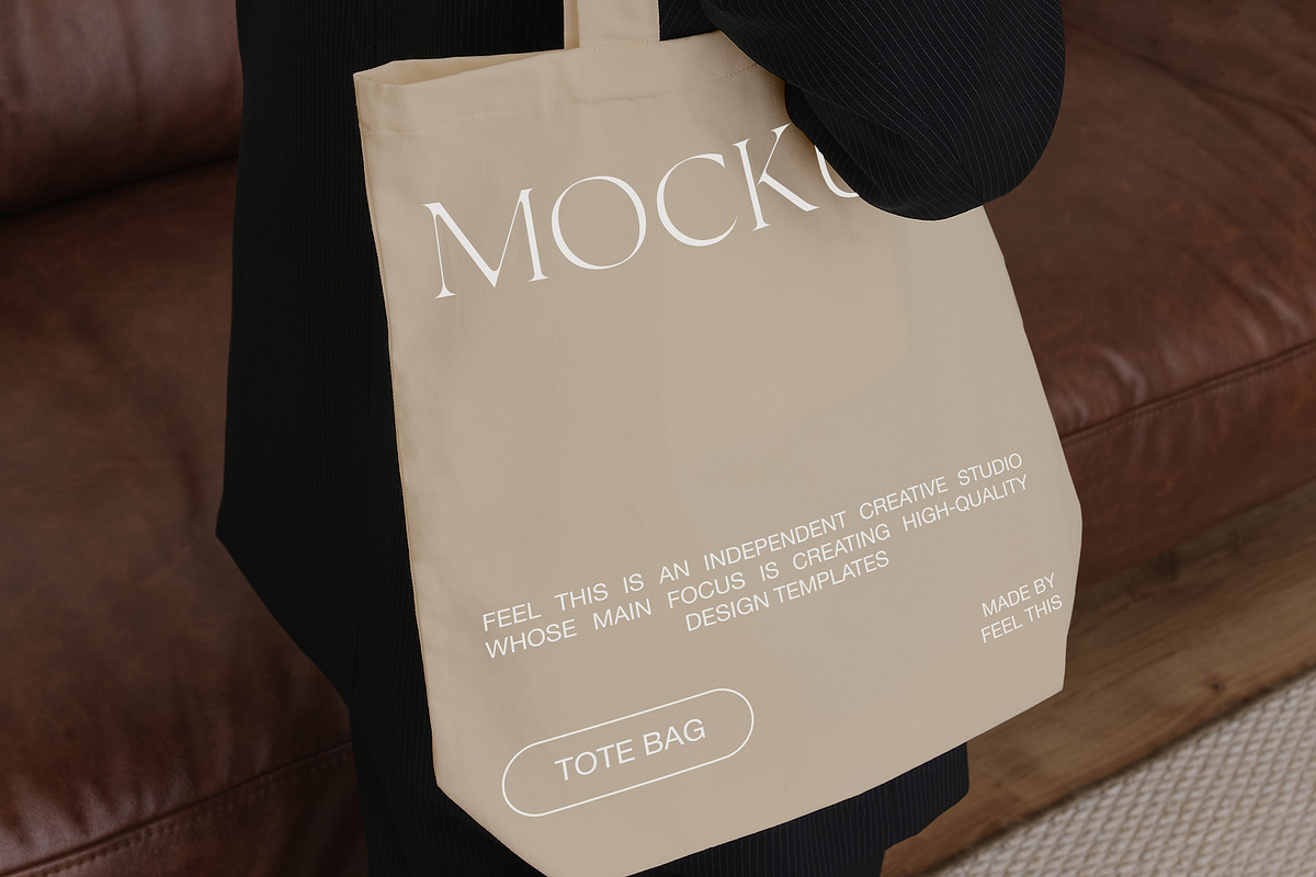 Tote Bag Mockup PSD, a Merchandise Mockup by Feel This (Photo 2 of 3)