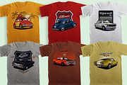 Classic Car Vector Pack vol 3, a Transportation Illustration by The BolzStudio (Thumbnail 5 of 13)