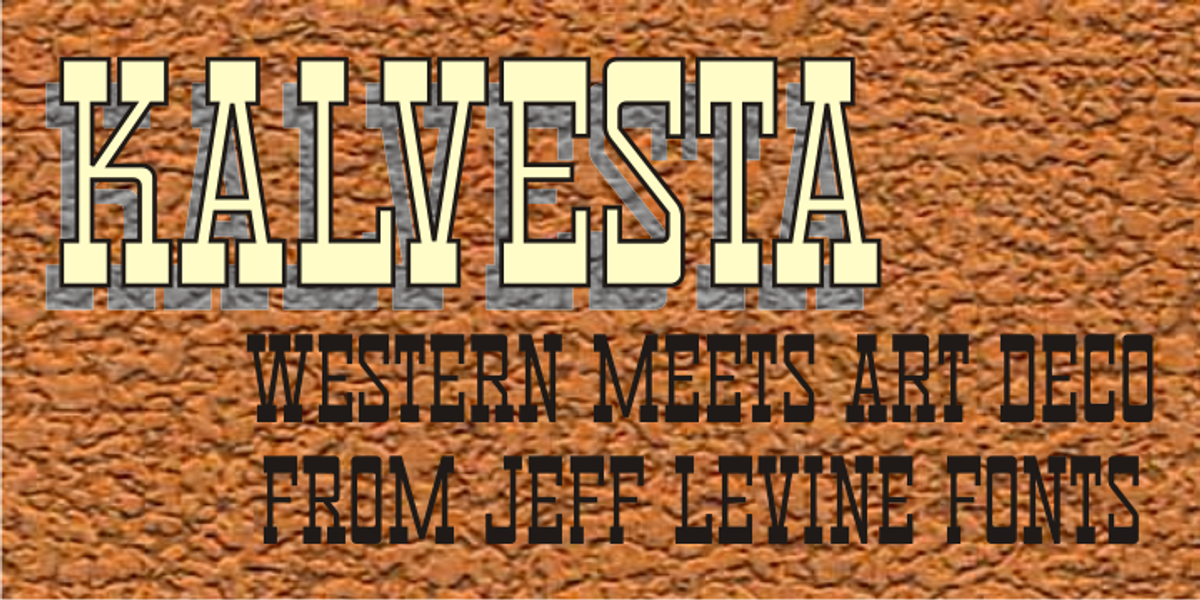 Kalvesta JNL, a Slab Serif Font by Jeff Levine Fonts