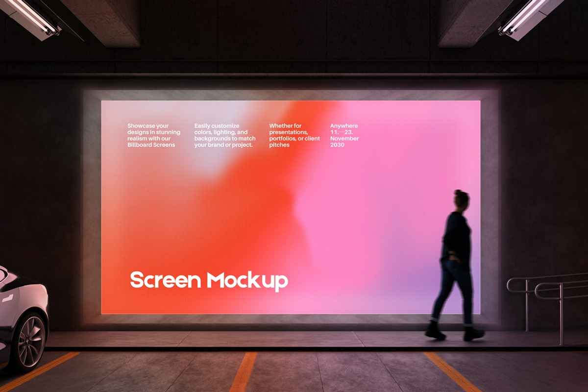 Digital Screen Advertising Mockup, an Advertising Mockup by PixelPiknik (Photo 2 of 5)