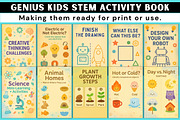 Genius Kids STEM Activity Book, a Stationery Template by Designmela01 (Thumbnail 6 of 7)