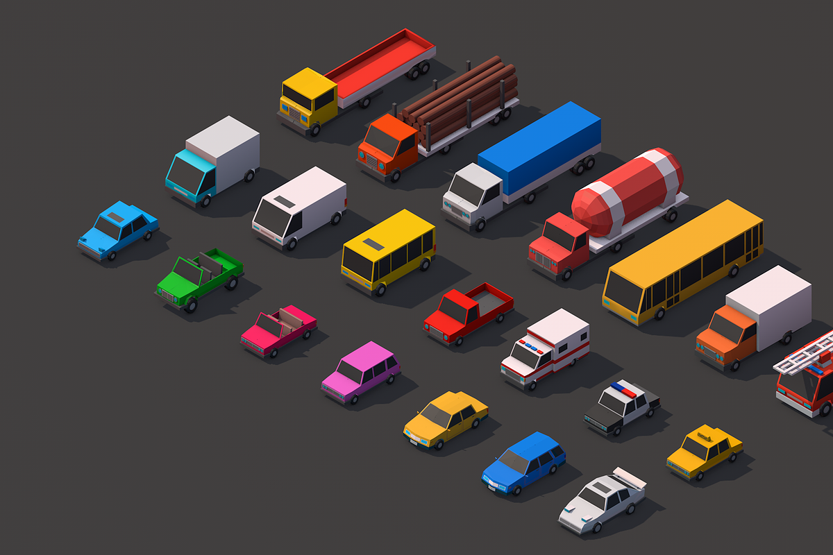 Polygonia City Cars Pack, a Cars & Vehicle 3D Model by Anton Moek (Photo 2 of 9)