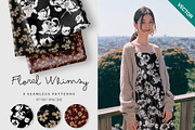 Floral whimsy seamless pattern set, a Pattern Graphic by Momosama Studio (Thumbnail 1 of 5)