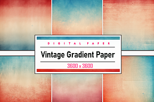 Vintage Gradient Paper, a Pattern Graphic by Printable Treasure