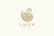 Artistic Swan Vector Logo, a Branding & Logo Template by yopie (Thumbnail 1 of 4)