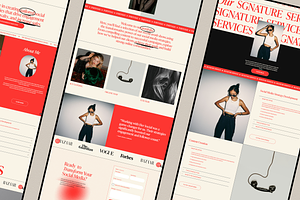 Red Squarespace Website Template