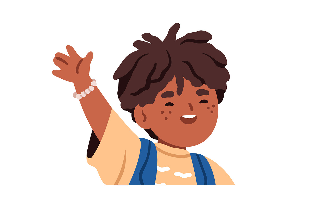Happy kids. Cute boys and girls set, a Person Illustration by Good Studio (Photo 5 of 10)