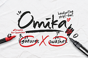 Omika-Handwritten Script Font, a Script Font by Scratch Design (Thumbnail 7 of 11)