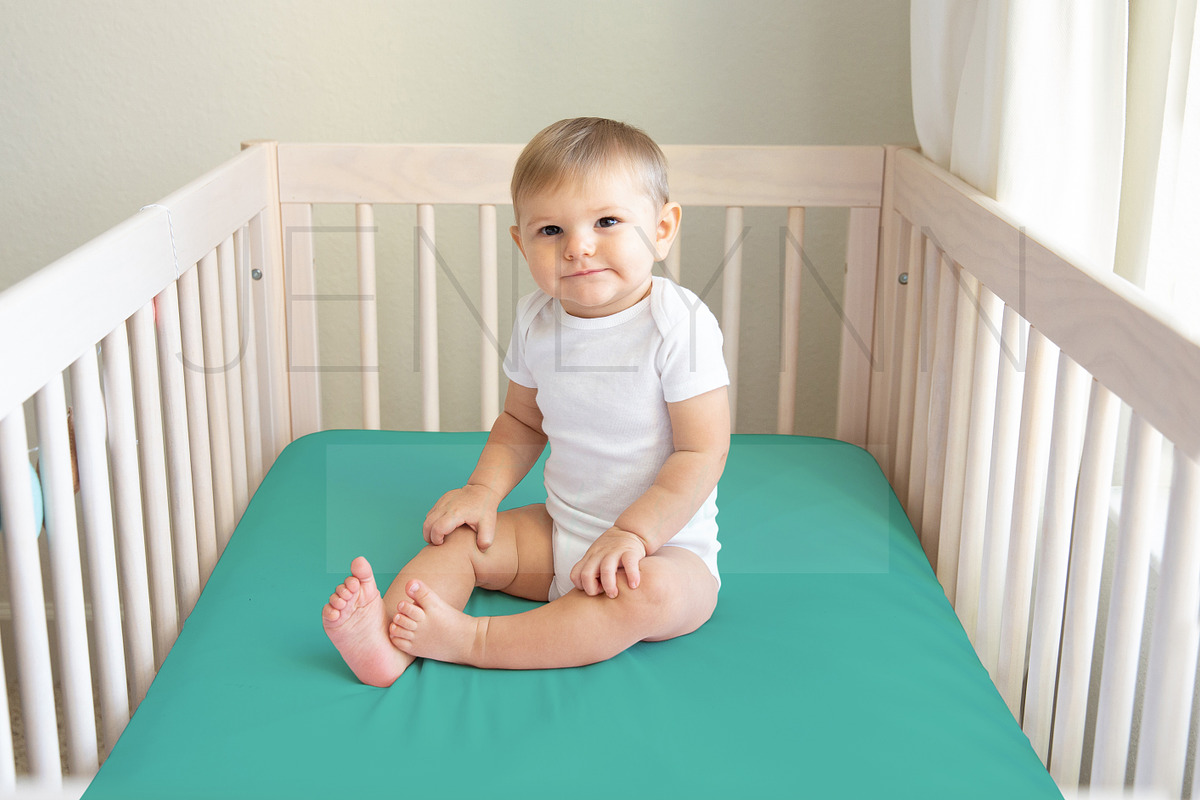 Crib Sheet with Baby Boy Mockup BD04, a Product Mockup by JENLYNN Stock Shop (Photo 3 of 9)
