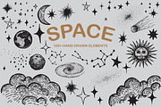 Hand drawn Space - Star Moon Sun, an Illustration by Artolabs (Thumbnail 14 of 14)