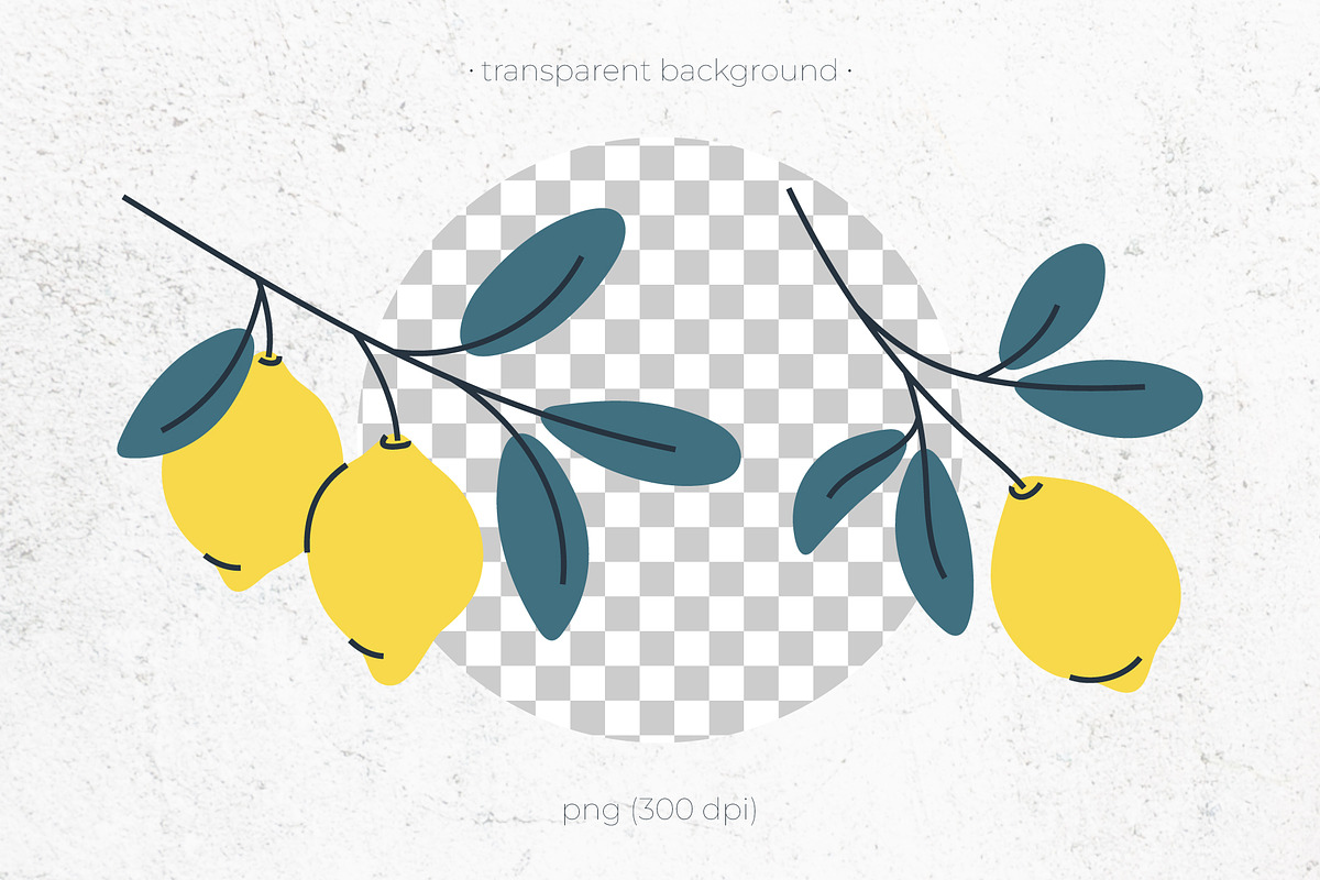 Lemon Cliparts, Frames & Patterns, a Decorative Illustration by Panna Limon Store (Photo 5 of 18)