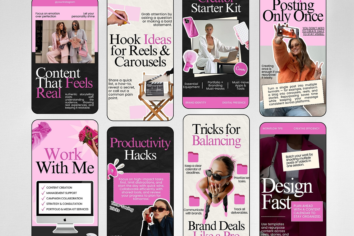 Pink UGC Creator Instagram Template preview 3