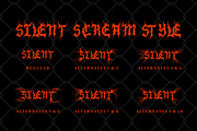 Silent Scream - Metal Font, a Blackletter Font by PutraCetol Studio (Thumbnail 9 of 11)