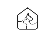 Pet Home Simple Logo For Business, a Branding & Logo Template by Logo Loom (Thumbnail 2 of 4)
