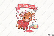 Cupid Funny Highland Cow PNG, an Illustration by CraftArtStudio (Thumbnail 1 of 4)