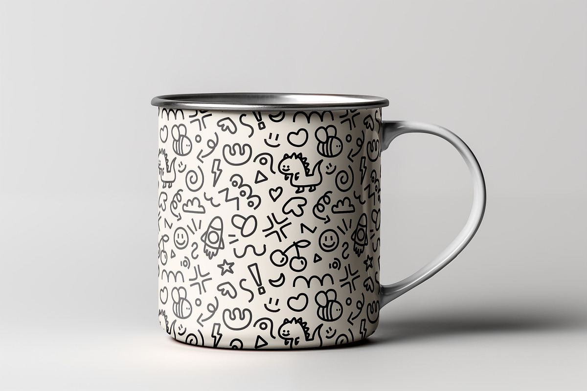 Creative Line Art Doodle Pattern, a Pattern Graphic by Neermana (Photo 2 of 5)