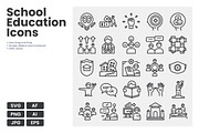 School Education Icons, an Outline Icon by erifqizeicon (Thumbnail 3 of 3)