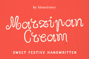 Marzipan Cream Sweet Festive Script, a Handwritten Font by Struvictory.art
