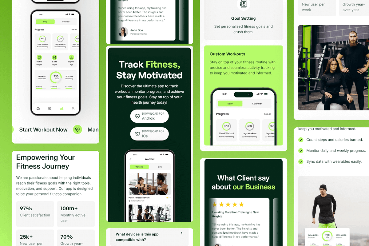 Apura: Mobile App Figma Template, a Landing Page Template by Flow Samurai Templates (Photo 7 of 12)