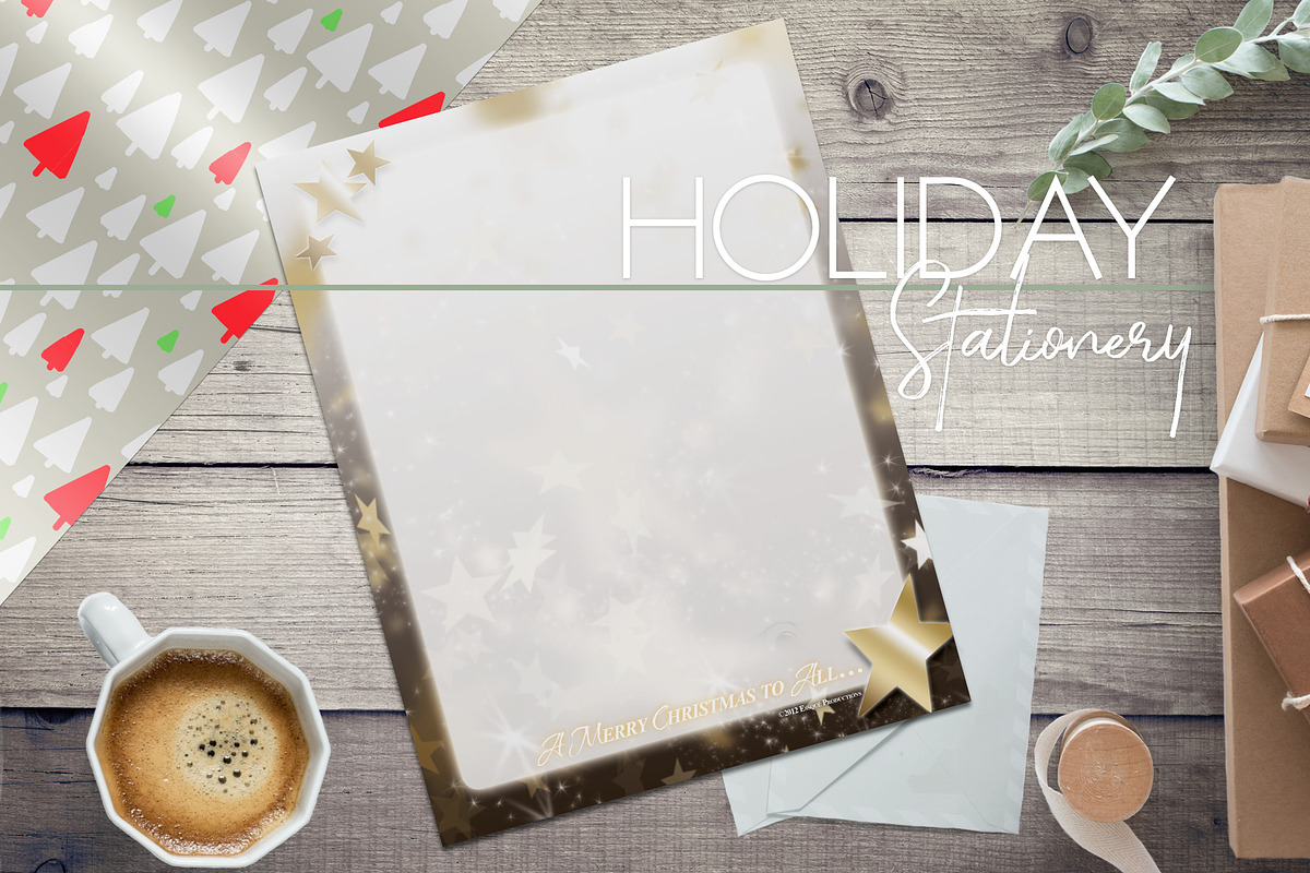 Gold Star Stationery, a Stationery Template by Essqué Productions (Photo 1 of 2)