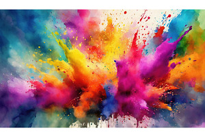 Abstract colorful paint explosion, an Abstract Photo by Igor Tichonow