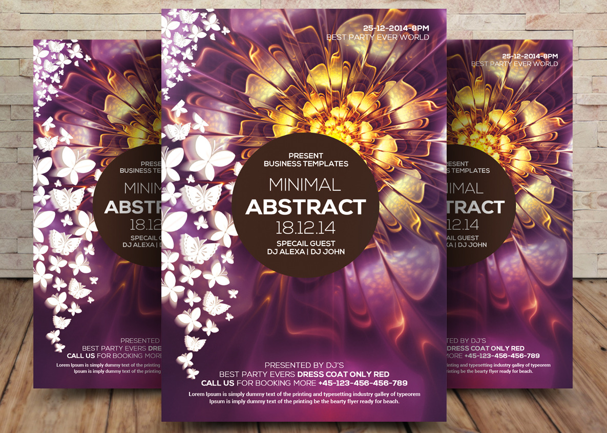 Minimal Abstract Flyer Templates, a Flyer Template by graphicforest