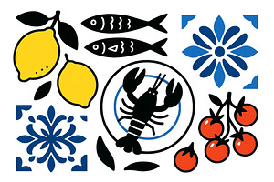 Fresh seafood and vibrant, a Food Illustration by ZinetroN