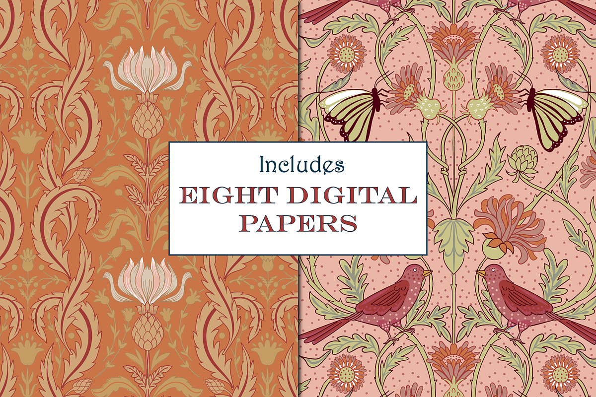 Autumn Boho Patterns Thistle Flowers, a Pattern Graphic by RachelStudio (Photo 5 of 10)