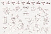 Vintage Christmas Line art winter, a Decorative Illustration by Kreker Kate (Thumbnail 2 of 10)