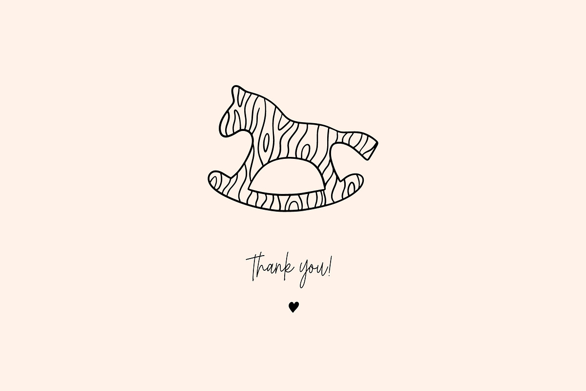 Baby line doodle set, an Object Graphic by ElenaPlatovaArt (Photo 10 of 10)