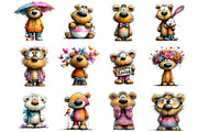 Easter Teddy Bear Clipart, an Illustration by DreamArtGraphic (Thumbnail 3 of 5)